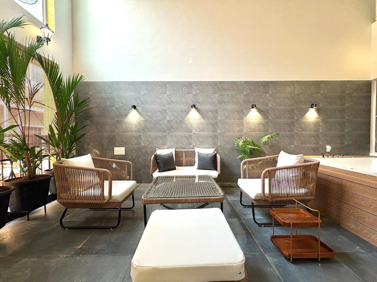 Outdoor lounge area